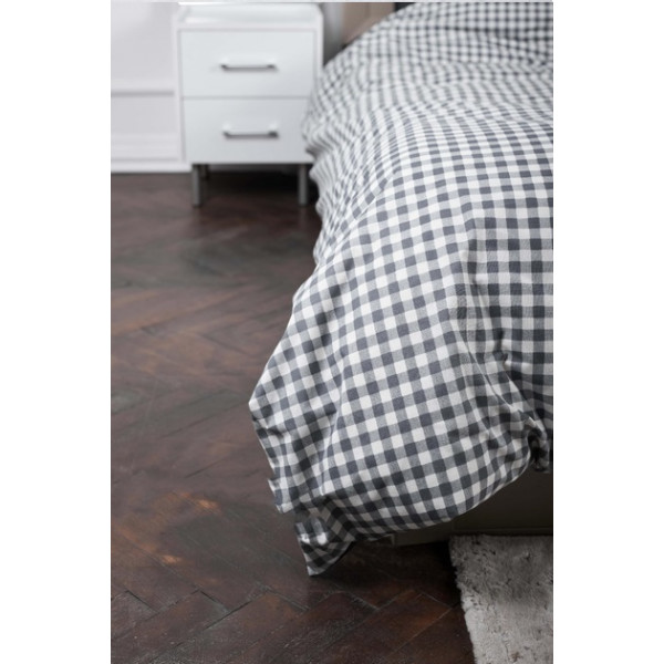 Фото - Комплект постельного белья Moon&Star 143х210х2 нав. 2х70х70 Gray Square Ranforce Elite (MS-820000027)