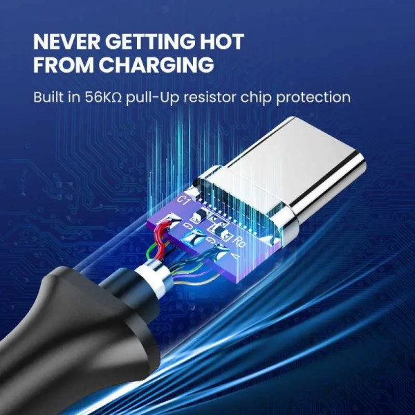 Фото - Кабель синхронизации данных UGREEN US184 USB 3.0 to USB Type-C Male 0.5m Black (20881)