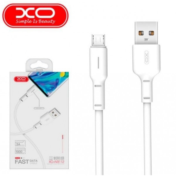 Фото - Кабель синхронизации данных XO NB112 3A micro White (6920680863730)