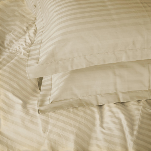 Фото - Комплект постельного белья детский MirSon Satin Stripe 30-0002 Soft Yellow 110х140 (2200005245637)