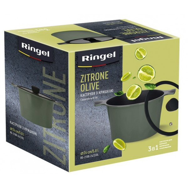 Фото - Кастрюля Ringel Zitrone Olive 24x16.2 (RG-2108-24/2/OL)