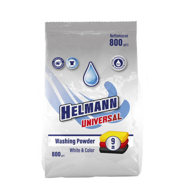 Фото - Стиральный порошок Helmann д/всех типов стирки 800 г (4820268103918)