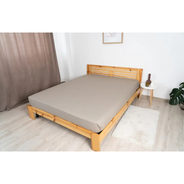 Фото - Простынь односпальная ТЕП ВДОХНОВЕНИЕ с резинкой 90х200 см Хаки (2-04020_26821)