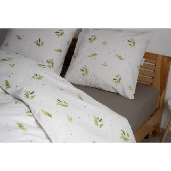 Фото - Простынь односпальная ТЕП ВДОХНОВЕНИЕ с резинкой 90х200 см Хаки (2-04020_26821)