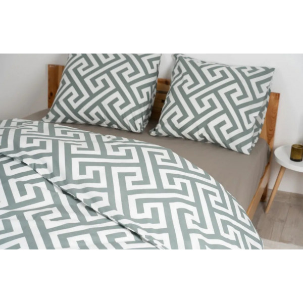 Фото - Простынь односпальная ТЕП ВДОХНОВЕНИЕ с резинкой 90х200 см Хаки (2-04020_26821)