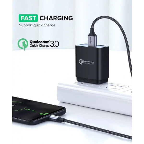 Фото - Кабель UGREEN US290 USB 2.0 to Micro 0.5m Black (60145)