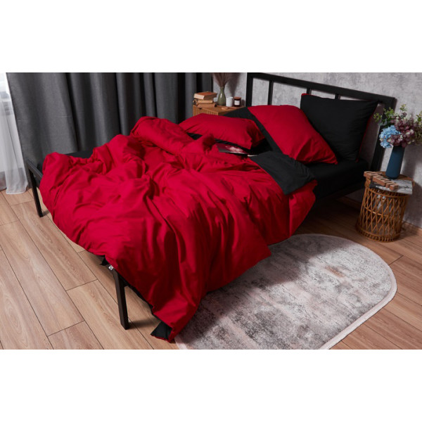 Фото - Комплект постельного белья Moon&Star Бязь Gold Люкс Cherry Black 175х210 (MS-820003159)