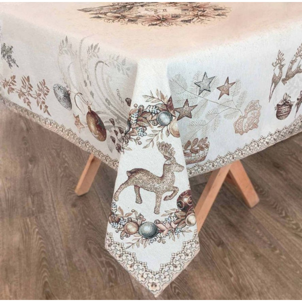 Фото - Скатерть прямоугольная Прованс 135х300 Золотые праздники (023426)