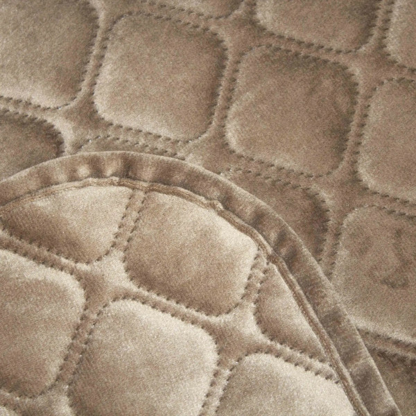 Фото - Покрывало двуспальное ТЕП VELOUR 220х240 см Шоколадный/Ромб круглый (4-00517_33944)