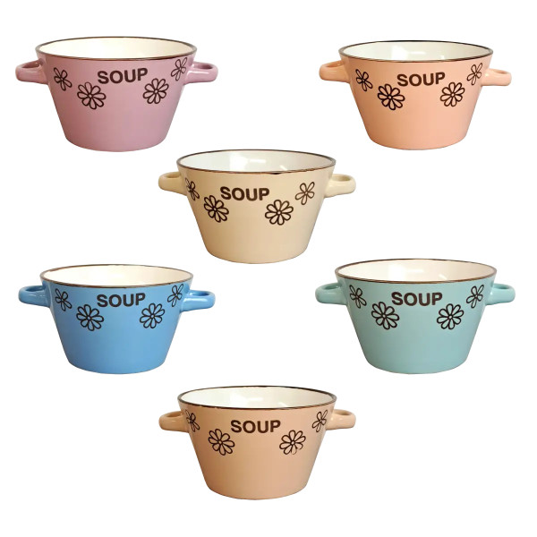 Фото - Бульонница Vittora Цветочный вальс с ушками 500 мл в ассортименте (VT-C-39125) Фото - Бульонница Vittora Цветочный вальс с ушками 500 мл в ассортименте (VT-C-39125)