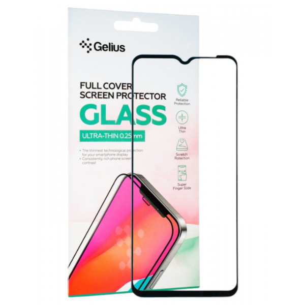 Фото - Защитное стекло для смартфона Gelius Full Cover Ultra-Thin 0.25mm for Samsung A12/A13/M13/A03/A03 Core/A04s/M23 Black (91764)
