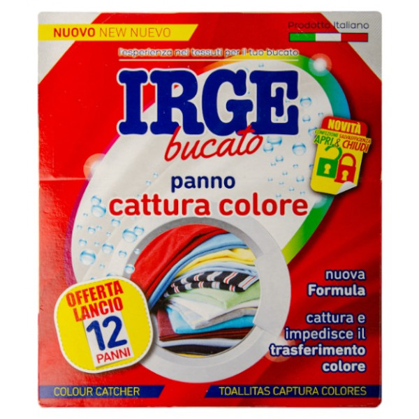 Фото - Уценка - Средство для деликатной стирки IRGE салфетки-ловушка для стирки цветных вещей 12 шт. (PAN4461A) Фото - Уценка - Средство для деликатной стирки IRGE салфетки-ловушка для стирки цветных вещей 12 шт. (PAN4461A)