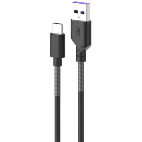 Фото - Кабель синхронизации данных SkyDolphin S27L Spring Anti-Brake USB - USB Type-C (M/M) 1m Black (SDUSB-000611)