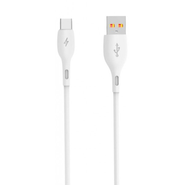 Фото - Кабель синхронизации данных SkyDolphin S22T Soft Silicone USB - USB Type-C (M/M) 1m White (SDUSB-000602)