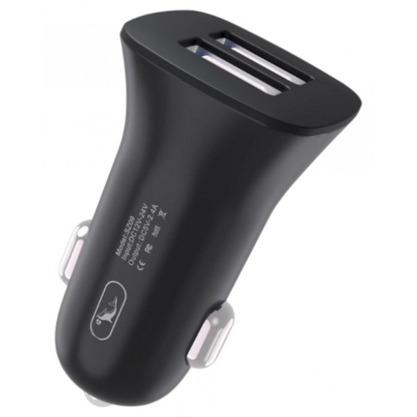 Фото - Автомобильное зарядное устройство SkyDolphin SZ09 2USB, 3.4A Black (SDAZP-000107)
