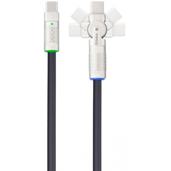 Фото - Кабель синхронизации данных Gelius NAVY GP-UCN009 Type-C to Type-C 1,2 m Black (99416)