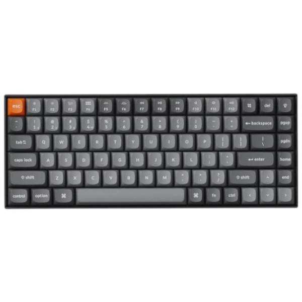 Фото - Клавиатура беспроводная Keychron K2 Max 84Key, K Super Brown, WL/BT/USB-A, QMK, EN/UKR, RGB, Black (K2M-C3-UA)