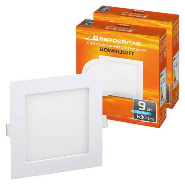Фото - Светодиодный светильник Євросвітло точечный накладной 18Вт квадрат LED-SS-225-18 4200К 2 шт. (000059016) Фото - Светодиодный светильник Євросвітло точечный накладной 18Вт квадрат LED-SS-225-18 4200К 2 шт. (000059016)