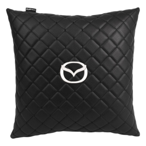 Фото - Автомобильная подушка EVAtech ECO 40x40 см Mazda черная с черной нитью SPBCSBBV099