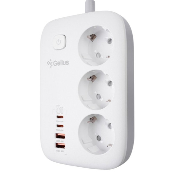 Фото - Сетевой фильтр Gelius T-Power 3р 65W 2m GP-PS-003 White (99442)