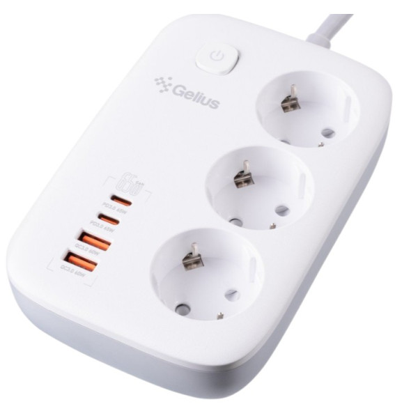 Фото - Сетевой фильтр Gelius T-Power 3р 65W 2m GP-PS-003 White (99442)