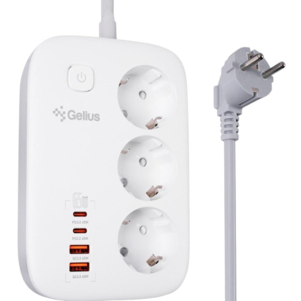 Фото - Сетевой фильтр Gelius T-Power 3р 65W 2m GP-PS-003 White (99442)