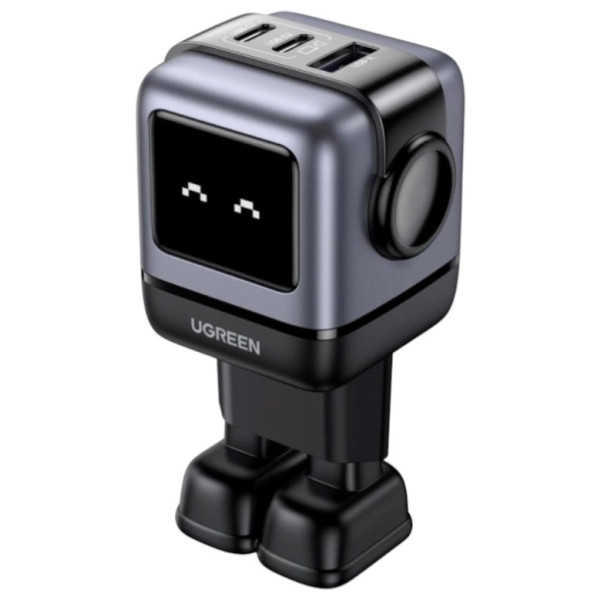 Фото - Сетевое зарядное устройство UGREEN CD361 3xUSB 65W 2xUSB-C+USB-A Gan Robot tech Fast Charger Gray (25685B)