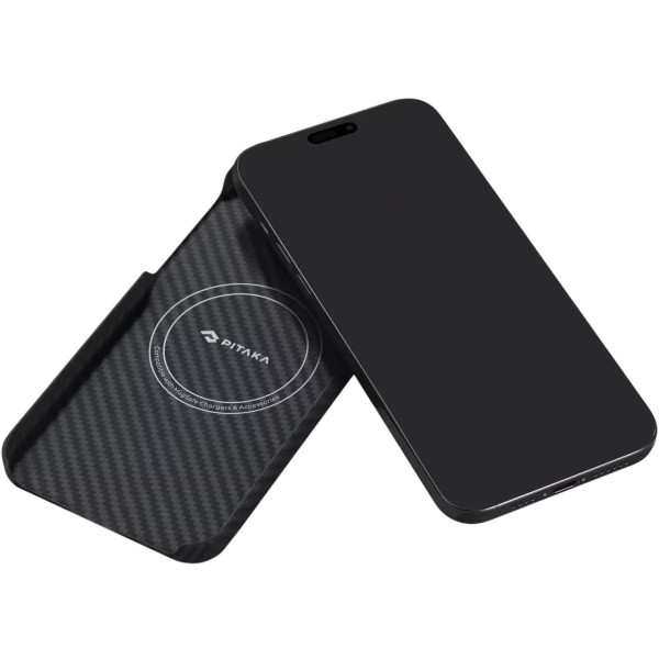 Фото - Чехол для смартфона Pitaka MagEZ Case 4 Twill 1500D Black/Grey for iPhone 15 Plus (KI1501M)