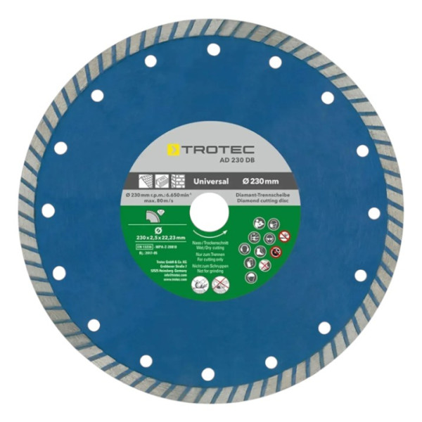 Фото - Диск алмазный Trotec Turbo Cutting Edge 230х22.23х2.5 (6225001221)