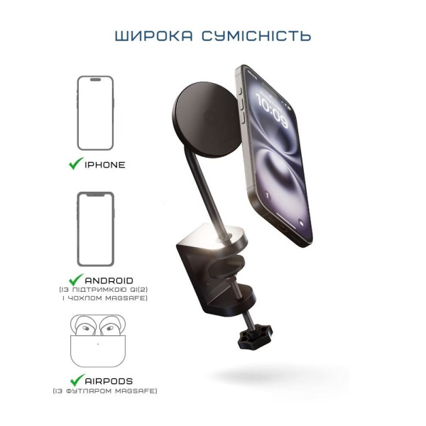 Фото - Беспроводное зарядное устройство Zens Office Charger Mount Pro 2 Wireless Black (ZESC19B/00)