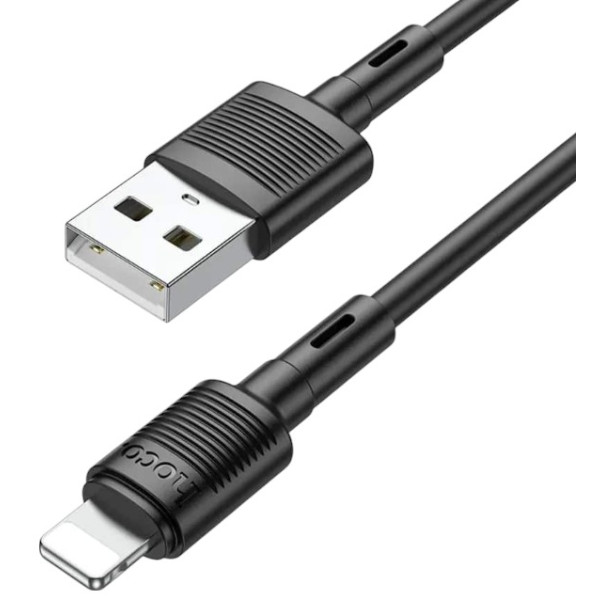 Фото - Кабель синхронизации данных HOCO X83 USB to iP 2.4A, 1m Black (6931474770868)
