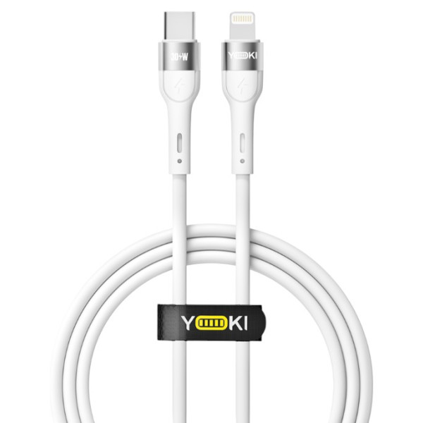 Фото - Кабель синхронизации данных YOKI EXTRA Type-C to Lightning 30W 1.2m White (YK-EX11) Фото - Кабель синхронизации данных YOKI EXTRA Type-C to Lightning 30W 1.2m White (YK-EX11)