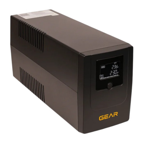 Фото - Источник бесперебойного питания GEAR 1500VA LCD plastic RJ45+USB (GU-1500PLCD)