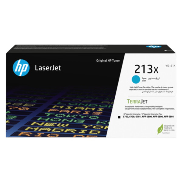 Фото - Картридж для лазерных принтеров/МФУ HP 213X CLJ Ent 5700/6700/6701, MFP 5800/6800 Cyan (W2131X)