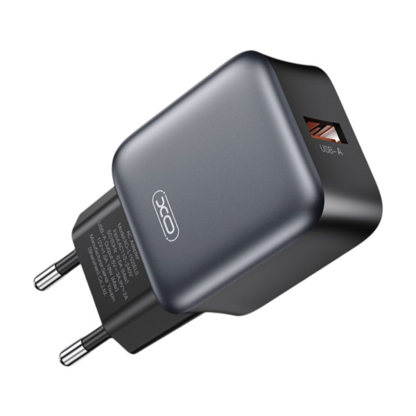 Фото - Сетевое зарядное устройство XO 18W QC Single port USB-A (L152_Black)