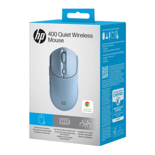 Фото - Мышь беспроводная HP 400 Quiet WL/BT Blue (AZ7B4AA)
