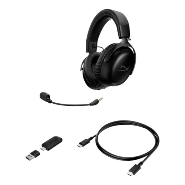 Фото - Гарнитура беспроводная игровая HyperX Cloud III S, WL/USB-A/USB-C Black (A59YZAA)