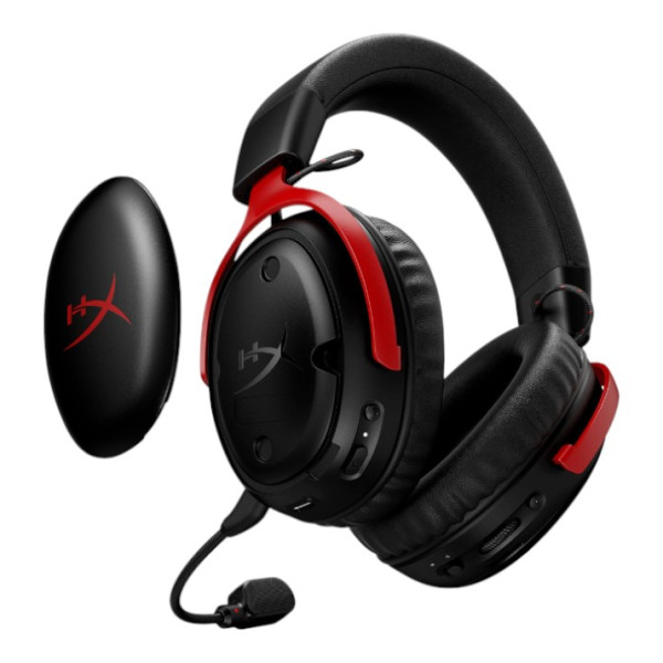 Фото - Гарнитура беспроводная игровая HyperX Cloud III S, WL/USB-A/USB-C Black-Red (A59Z0AA)
