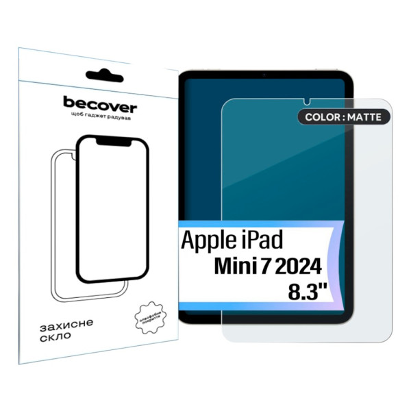 Фото - Защитное стекло для планшета BeCover Matte Anti-Glare for Apple iPad Mini 7 2024 (713703)