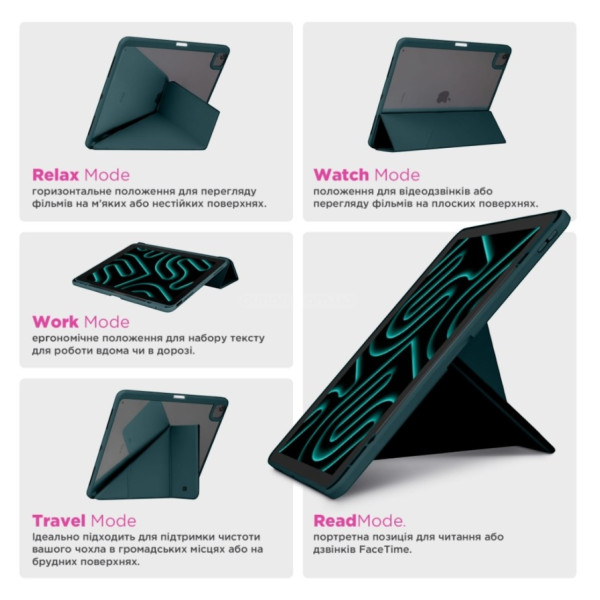 Фото - Чехол для планшета Armorstandart Y-Type PEN for Samsung Galaxy Tab S9 / S9 FE / S10 FE Pine Green (ARM85521)