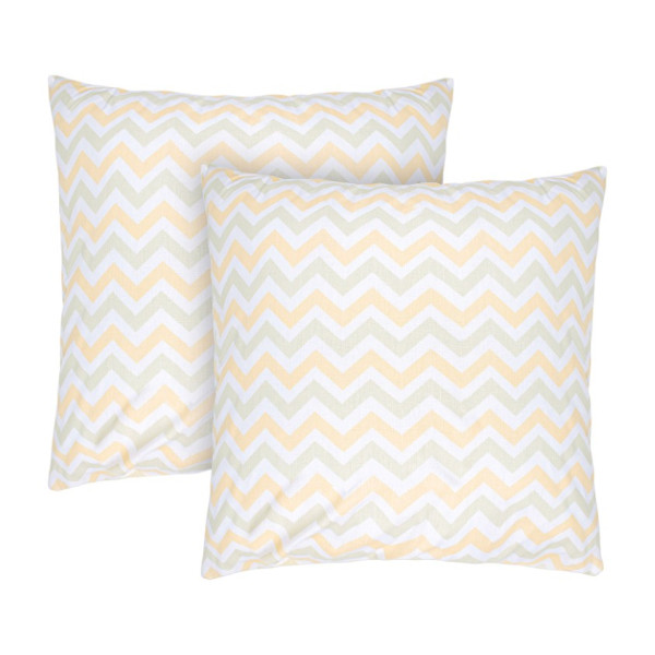 Фото - Наволочка Home Line Щ120 Зиг ЗАГ 70х70 см 2 шт. бязь Персиково-бежевый (191520)