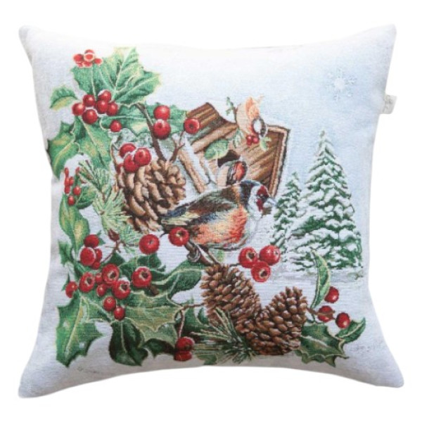 Фото - Наволочка Прованс Новогодняя декоративная Squirrel Птичка 45х45 см (041923) Фото - Наволочка Прованс Новогодняя декоративная Squirrel Птичка 45х45 см (041923)