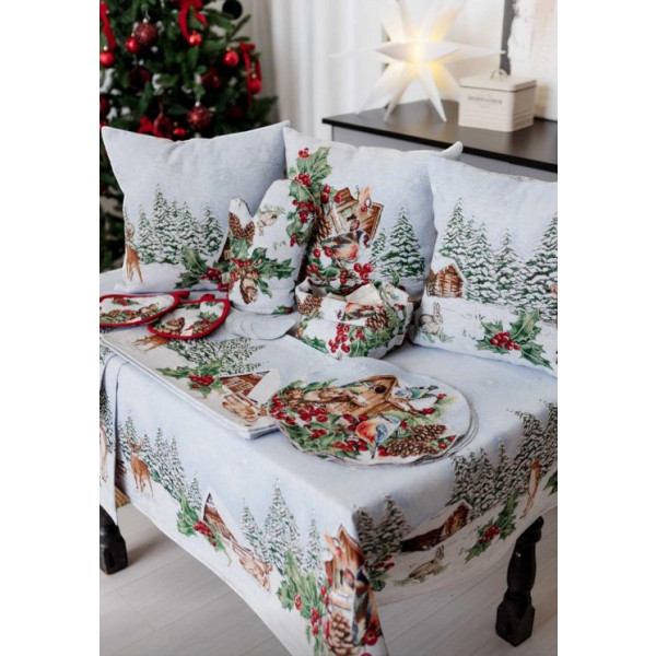 Фото - Наволочка Прованс Новогодняя декоративная Squirrel Птичка 45х45 см (041923)