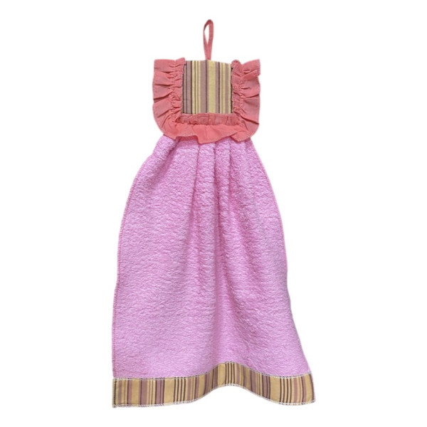 Фото - Набор полотенец Zastelli махровое Платье с полосками для кухни 34x50 см 4 шт. Розовые (21078)