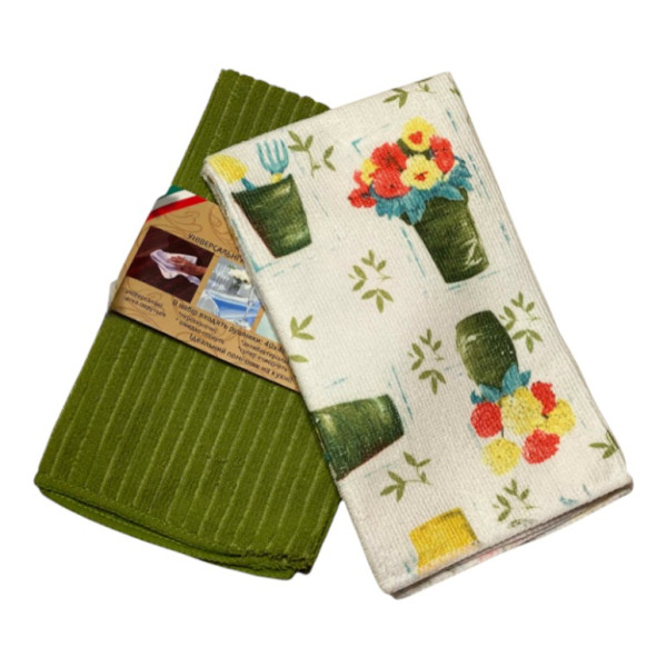 Фото - Набор полотенец Zastelli 2 шт. микрофибра Зеленые 40х48 см (21142) Фото - Набор полотенец Zastelli 2 шт. микрофибра Зеленые 40х48 см (21142)