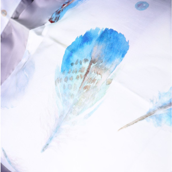 Фото - Комплект постельного белья MirSon Satin print Elit Azure Jay 143х210х2 см (2200005394281)