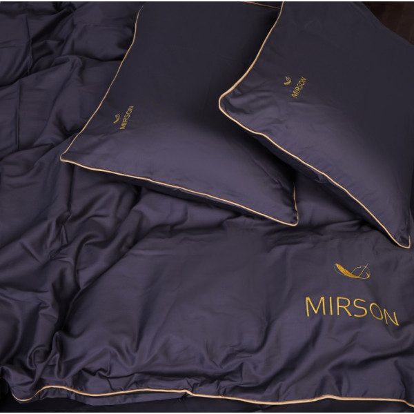 Фото - Комплект постельного белья MirSon Сатин Corner Iron grey 175x210 см (2200001484399)