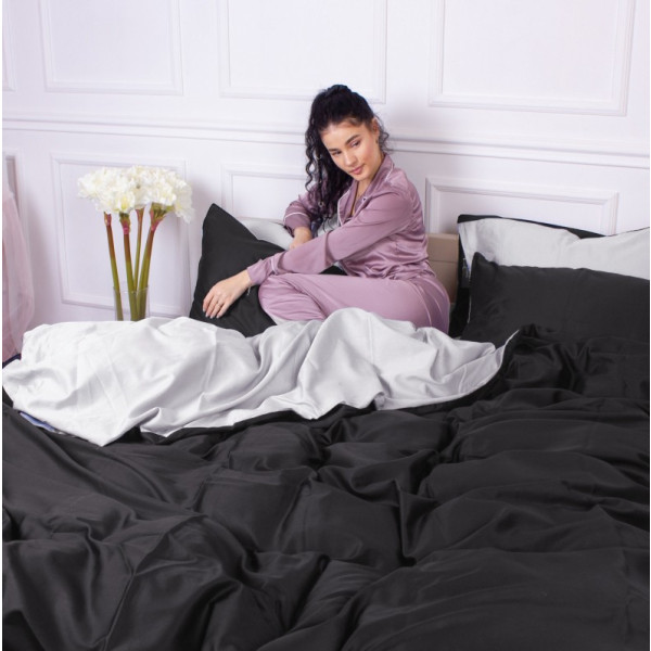 Фото - Комплект постельного белья MirSon King Size Сатин 0251+0055 Greyness 220х240 см (2200001169678)