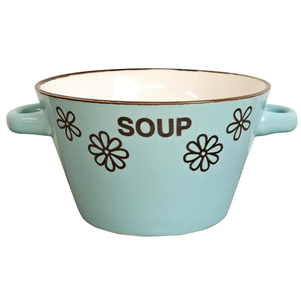 Фото - Бульонница Vittora Цветочный вальс с ушками 500 мл в ассортименте (VT-C-39125)