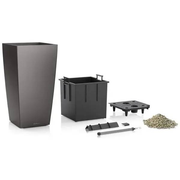 Фото - Вазон Lechuza 40/75 Кубико Антрацит (18194)